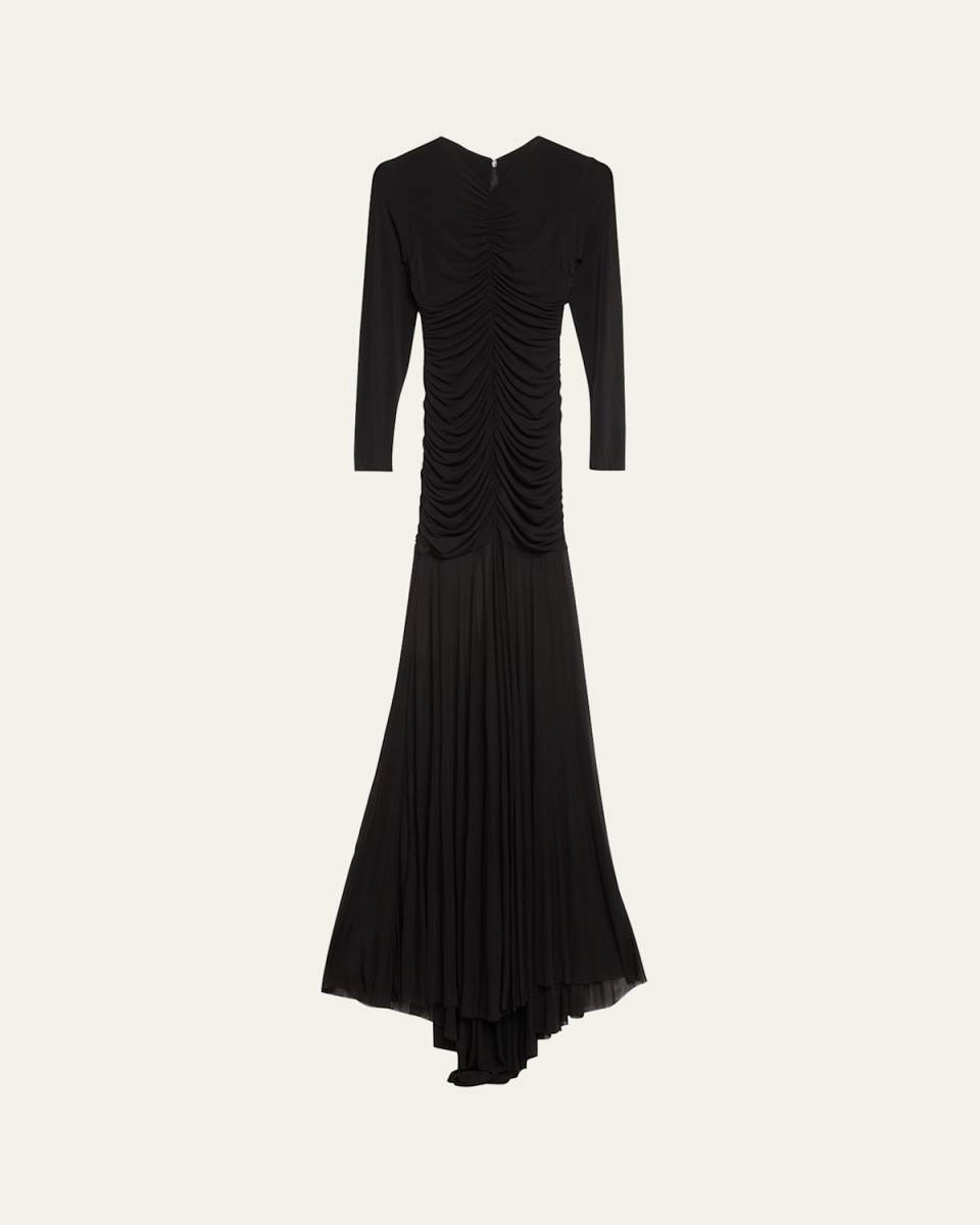 Fawn Ruched Column Gown